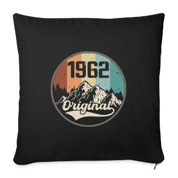 Original 1962 Birthday Gift - 1962 - Sofa pillowcase 17,3'' x 17,3'' (45 x 45 cm) - black - Front