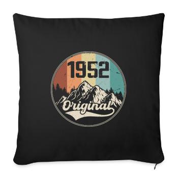 Original 1952 Birthday Gift - 1952 - Sofa pillowcase 17,3'' x 17,3'' (45 x 45 cm) - black - Front