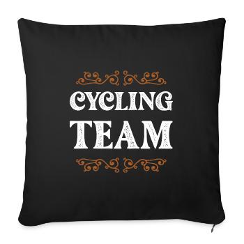 Cycling Crew - Sofa pillowcase 17,3'' x 17,3'' (45 x 45 cm) - black - Front