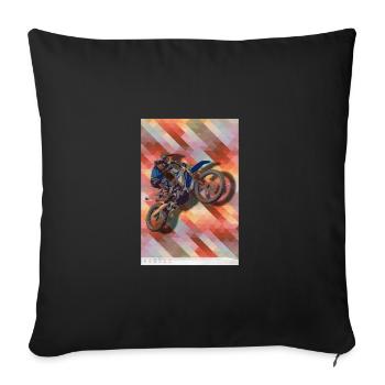 Motocross Biker Motorcycle dirt bike | Gift colorful - Sofa pillowcase 17,3'' x 17,3'' (45 x 45 cm) - black - Front