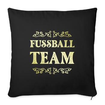 Soccer Team - Sofa pillowcase 17,3'' x 17,3'' (45 x 45 cm) - black - Front
