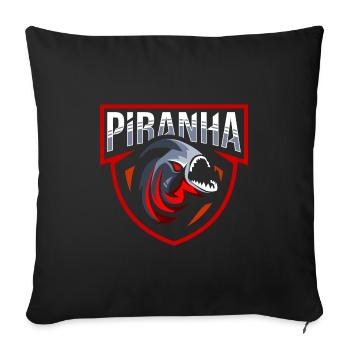 Piranha Piranhas Piranha-Liebhaber-Shirt Lustige P - Sofakissenbezug 45 x 45 cm - Schwarz - Vorne