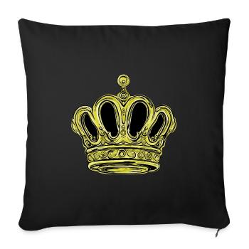 Krone Design - Sofa pillowcase 17,3'' x 17,3'' (45 x 45 cm) - black - Front