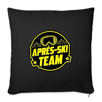 Après Ski Party Team Saying - Sofa pillowcase 17,3'' x 17,3'' (45 x 45 cm) - black - Front