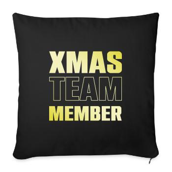 Xmas Team - Sofa pillowcase 17,3'' x 17,3'' (45 x 45 cm) - black - Front