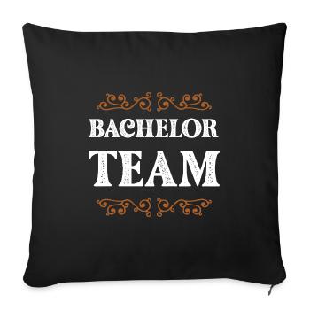 Équipage Bachelor - Housse de coussin décorative 45 x 45 cm - noir - Devant