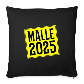Malle 2025 - Sofa pillowcase 17,3'' x 17,3'' (45 x 45 cm) - black - Front
