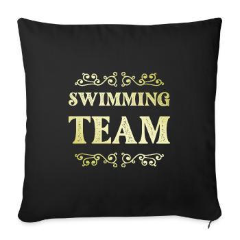 Équipe de natation - Housse de coussin décorative 45 x 45 cm - noir - Devant