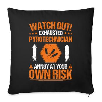 Pyrotechniciens Pyrotechnie Pyrotechnician - Housse de coussin décorative 45 x 45 cm - noir - Devant