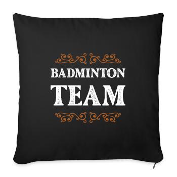 Équipe de badminton - Housse de coussin décorative 45 x 45 cm - noir - Devant