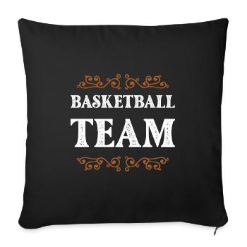 Équipe de basket-ball - Housse de coussin décorative 45 x 45 cm - noir - Devant
