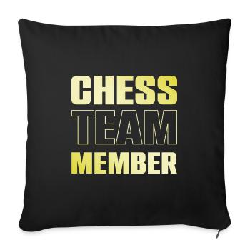 Équipe d'échecs - Housse de coussin décorative 45 x 45 cm - noir - Devant