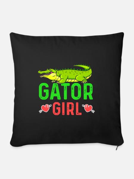 Alligator - Sofakissenbezug 45 x 45 cm - Schwarz