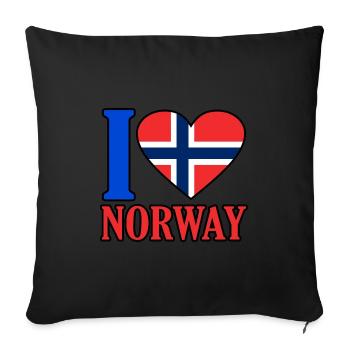 Norvège - Housse de coussin décorative 45 x 45 cm - noir - Devant
