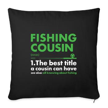 Fisher Cousin Définition Pêche - Housse de coussin décorative 45 x 45 cm - noir - Devant