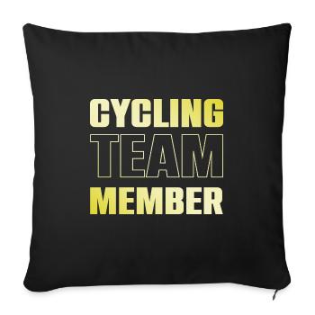 Cycling Team - Sofa pillowcase 17,3'' x 17,3'' (45 x 45 cm) - black - Front