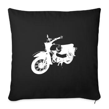 Simson Habicht weiß - Sofakissenbezug 45 x 45 cm - Schwarz - Vorne