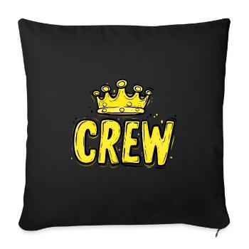Crew Krone - Sofakissenbezug 45 x 45 cm - Schwarz - Vorne
