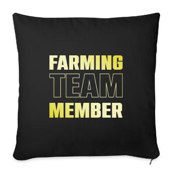 Équipe agricole - Housse de coussin décorative 45 x 45 cm - noir - Devant