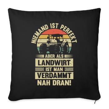 Landwirt Traktor Bauer Landwirtschaft Geschenk - Sofakissenbezug 45 x 45 cm - Schwarz - Vorne