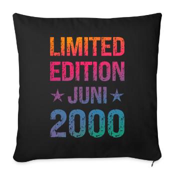 Limited Edition Birthday Party Vintage 2000 - Sofa pillowcase 17,3'' x 17,3'' (45 x 45 cm) - black - Front