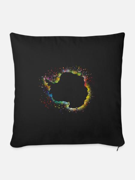 Antarktis - Sofakissenbezug 45 x 45 cm - Schwarz