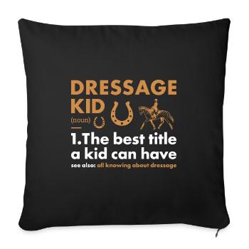 Rider Kid Definition Dressage - Sofa pillowcase 17,3'' x 17,3'' (45 x 45 cm) - black - Front