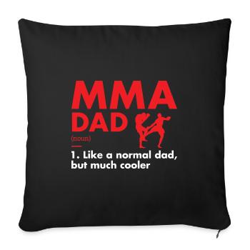 Sport Dad Définition MMA - Housse de coussin décorative 45 x 45 cm - noir - Devant