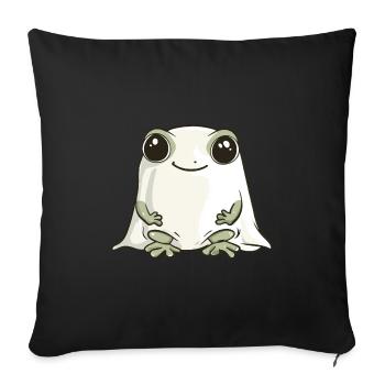 Frog Halloween Comic Ghost - Sofa pillowcase 17,3'' x 17,3'' (45 x 45 cm) - black - Front