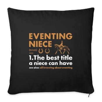 Rider Niece Definition Eventing - Sofa pillowcase 17,3'' x 17,3'' (45 x 45 cm) - black - Front