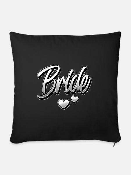 Bride - Sofakissenbezug 45 x 45 cm - Schwarz