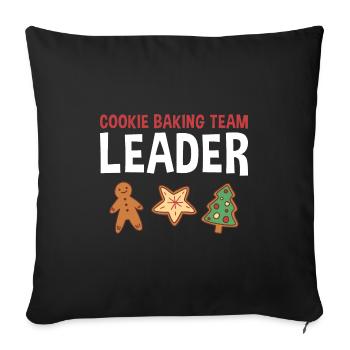 Cookie Baking Team Leader Cookie - Sofa pillowcase 17,3'' x 17,3'' (45 x 45 cm) - black - Front