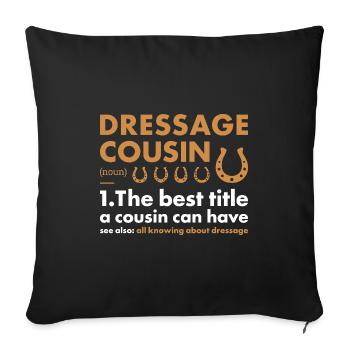 Rider Cousin Definition Dressage - Sofa pillowcase 17,3'' x 17,3'' (45 x 45 cm) - black - Front