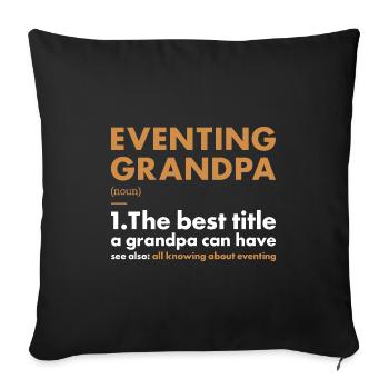 Rider Grandpa Definition Eventing - Sofa pillowcase 17,3'' x 17,3'' (45 x 45 cm) - black - Front
