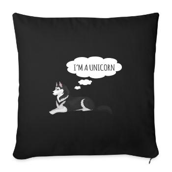 Husky - Housse de coussin décorative 45 x 45 cm - noir - Devant