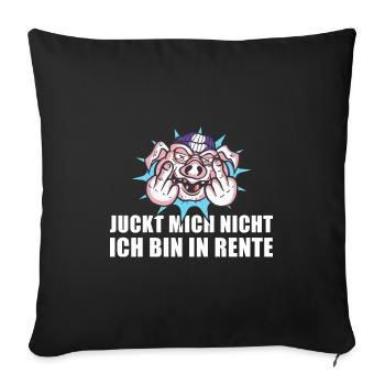Pensionierung Juckt Mich Nicht Ich Bin In Rente - Sofakissenbezug 45 x 45 cm - Schwarz - Vorne