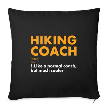 Hiker Coach Définition Randonnée - Housse de coussin décorative 45 x 45 cm - noir - Devant
