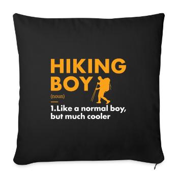 Hiker Boy Définition Randonnée - Housse de coussin décorative 45 x 45 cm - noir - Devant