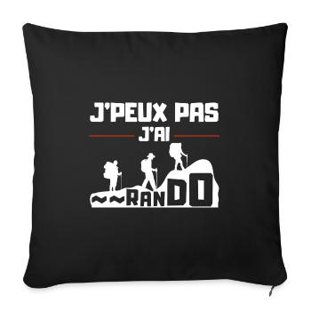 I can't I have Hiking - Sofa pillowcase 17,3'' x 17,3'' (45 x 45 cm) - black - Front
