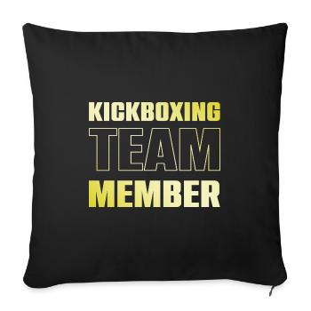 Kickboxing Team - Sofakissenbezug 45 x 45 cm - Schwarz - Vorne