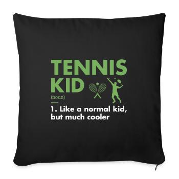 Sport Kid Définition Tennis - Housse de coussin décorative 45 x 45 cm - noir - Devant