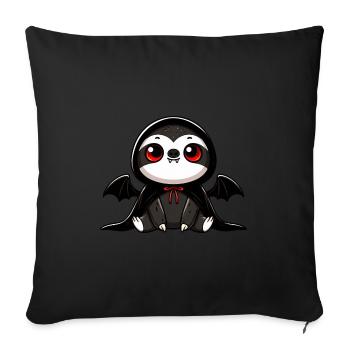 Cute Halloween Sloth Vampire Bat - Sofa pillowcase 17,3'' x 17,3'' (45 x 45 cm) - black - Front