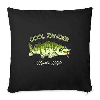 Cooler Zander T Shirt - Sofakissenbezug 45 x 45 cm - Schwarz - Vorne