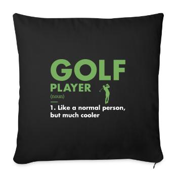 Sport Player Definition Golf - Sofa pillowcase 17,3'' x 17,3'' (45 x 45 cm) - black - Front