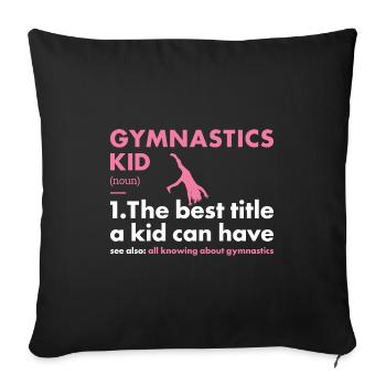 Sport Kid Gymnastique - Housse de coussin décorative 45 x 45 cm - noir - Devant