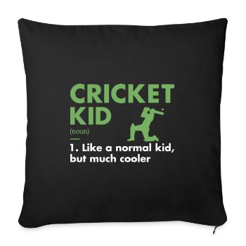 Sport Kid Définition Cricket - Housse de coussin décorative 45 x 45 cm - noir - Devant