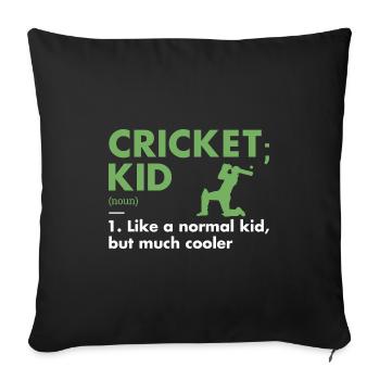 Sport Kid Definition Cricket - Sofa pillowcase 17,3'' x 17,3'' (45 x 45 cm) - black - Front