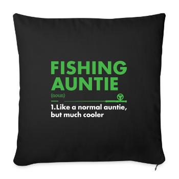 Fisher Auntie Définition Pêche - Housse de coussin décorative 45 x 45 cm - noir - Devant