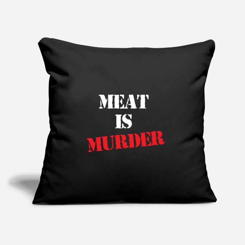 Meat is murder Sofa pillowcase 17,3'' x 17,3'' (45 x 45 cm)