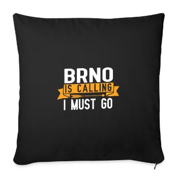 Brno appelle et je dois y aller - Housse de coussin décorative 45 x 45 cm - noir - Devant